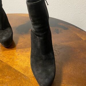 Christian Louboutin Suede Black Ankle Booties